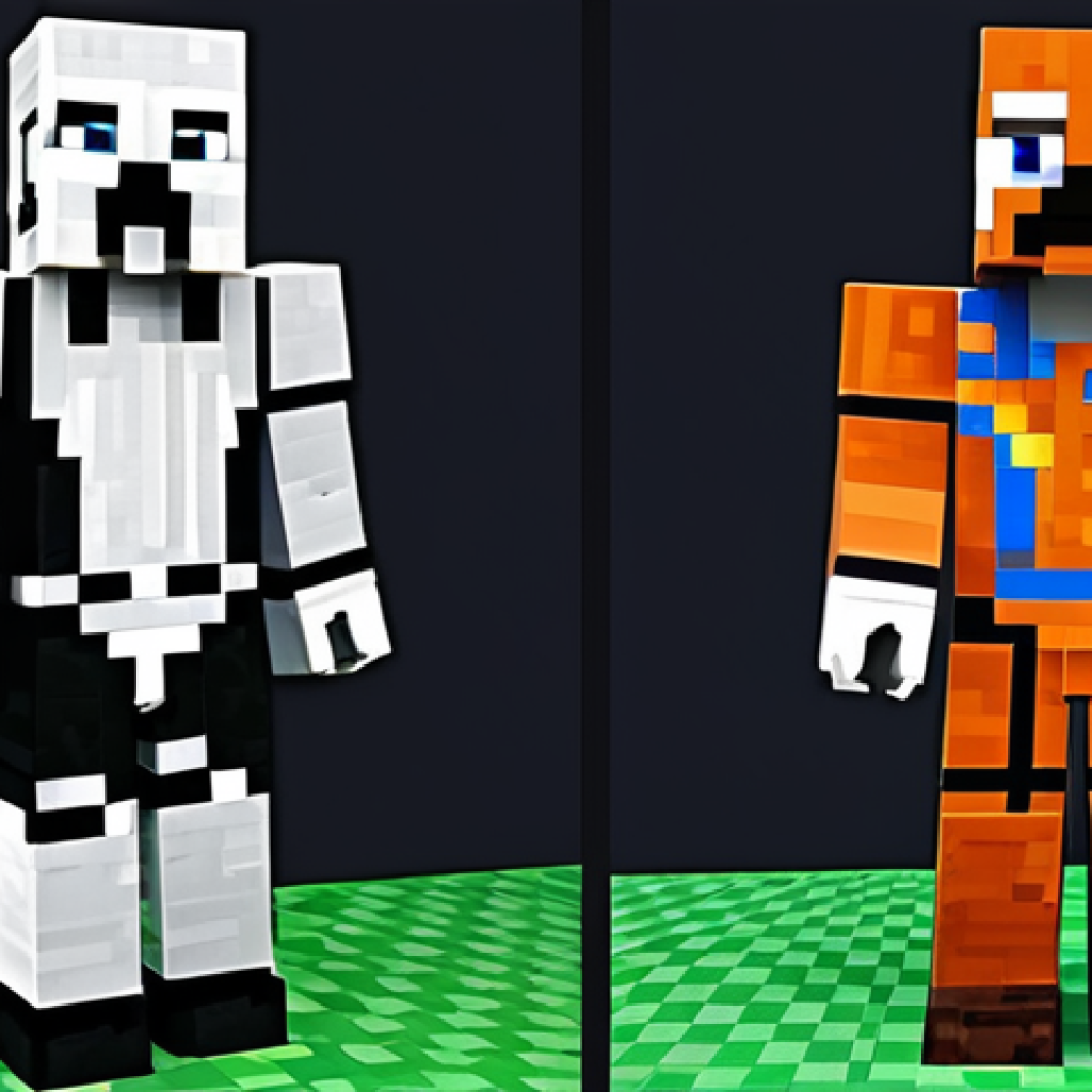 Okay, here are two image prompts for Stable Diffusion XL, designed to be safe for work, with correct anatomy, and appropriate content. Each prompt is designed to generate a professional-looking image based on the Minecraft theme discussed.