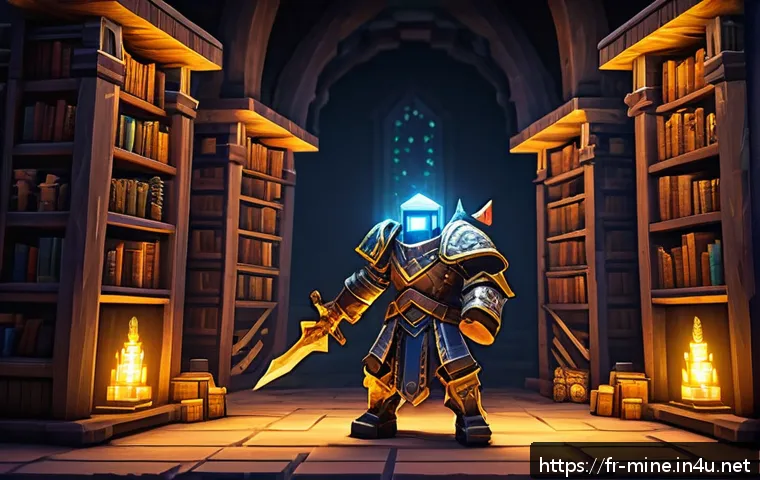 마인크래프트 장비 강화 가이드 - A skilled Minecraft player character standing confidently in a well-designed base, surrounded by enc...