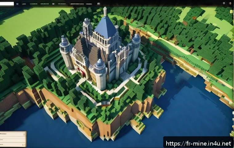 마인크래프트 창작 맵 배포법 - A vibrant digital art scene showing a French Minecraft community sharing and discussing custom maps ...
